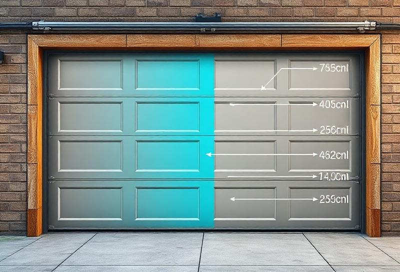 Cross-section view of insulated garage door panel showing insulation layers